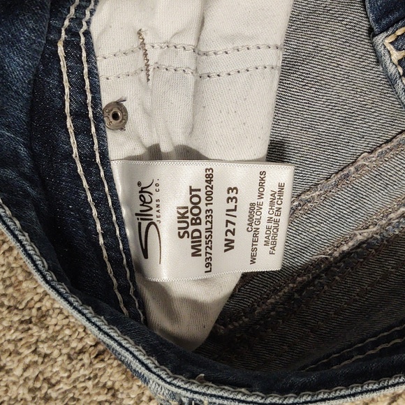 Silver Suki Women's Boot Cut Jeans Size 27W / 33L - Picture 8 of 8